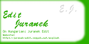 edit juranek business card